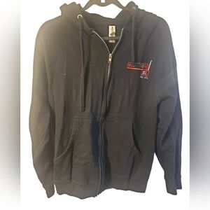 RAINBOW BAR & GRILL  Black Hoodie with Colorful Embroidery